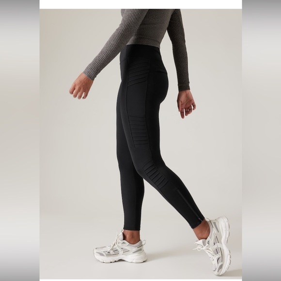 Athleta Delancey Moto Tight // Black - Picture 2 of 16